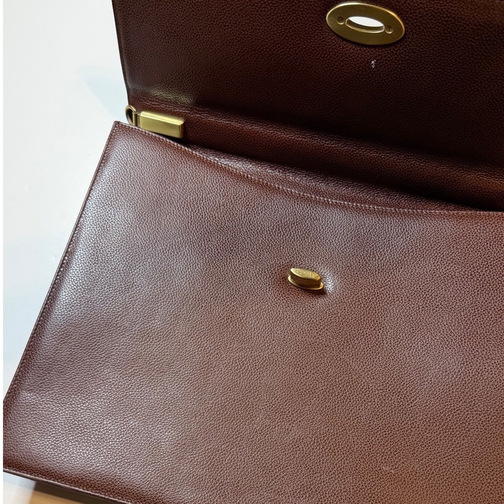Vintage Coach Briefcase Mahogany Brown Textured Leather 4420 - Picture 6 of 7